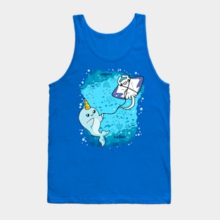 Narwhal Flying Manta Ray Kite Tank Top